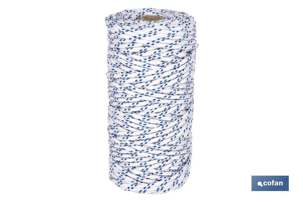 CUERDA TRENZADA POLI 6MM 100 MTS