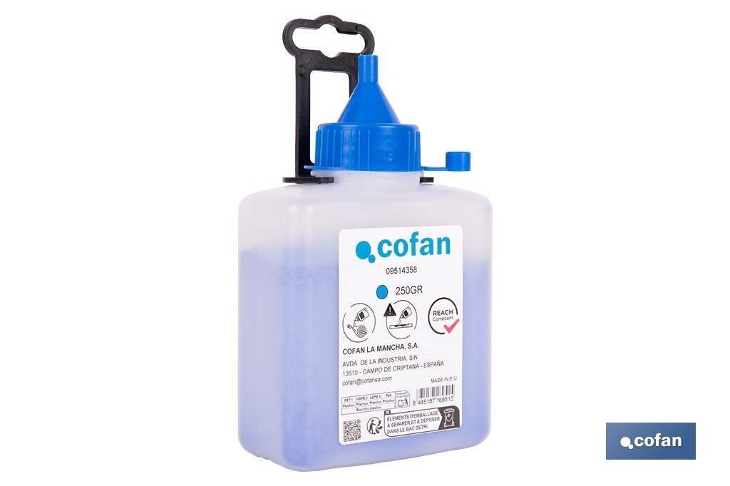 FRASCO DE POLVO AZUL 250 GRS