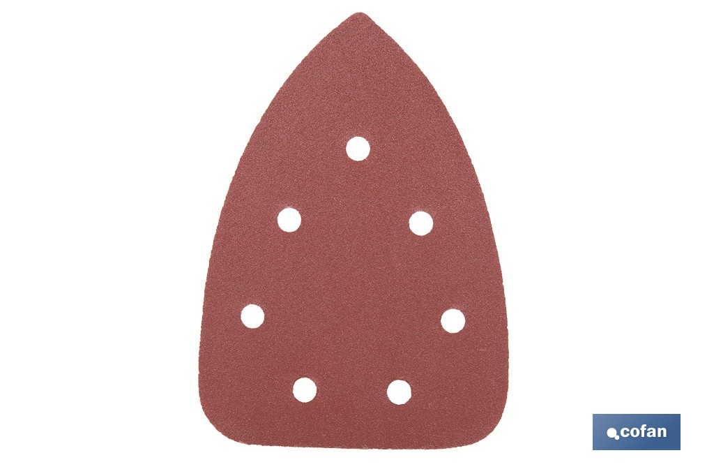 HOJA DE LIJADO LIJADORA MOUSE 7 AGUJEROS 100 X 140 MM G. 180