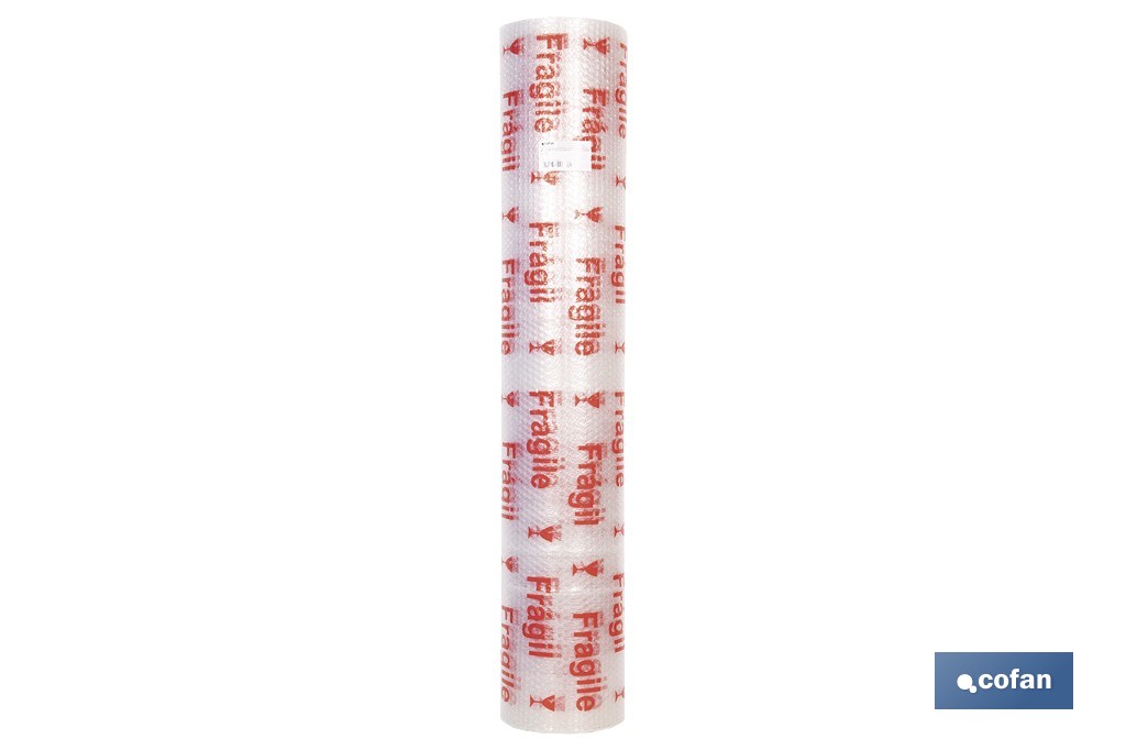 ROLLO DE PLÁSTICO DE BURBUJA FRÁGIL 40 G/M2, 1,2 X 10 M