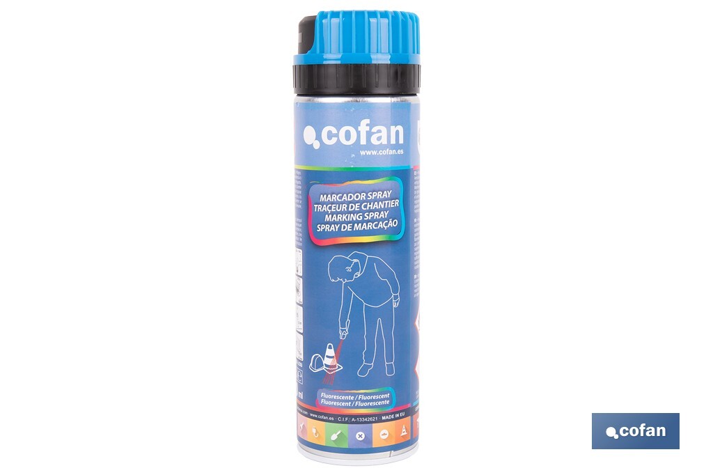 MARCAJE DE OBRA FLUORESC. AZUL 500ML