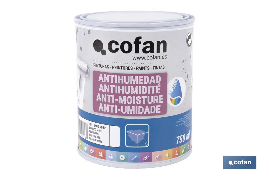 PINTURA ANTIHUMEDAD AL AGUA (750 ML)  BLANCO MATE