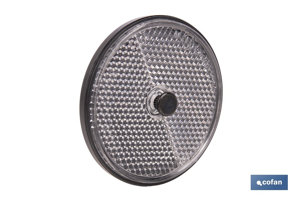 CATADIÓPTRICO REDONDO BLANCO Ø 60 MM CON TORNILLO