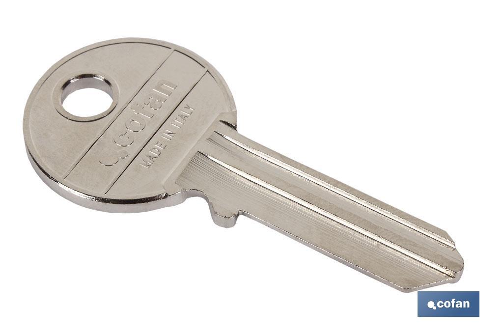 LLAVE SERRETA EN BRUTO CERRADURA PERSIANA