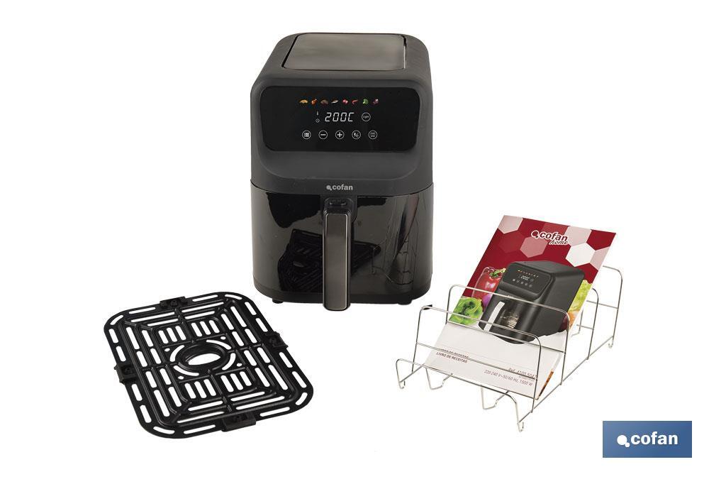 FREIDORA DE AIRE DIGITAL SLIM CON VENTANA  5 L 1500 W