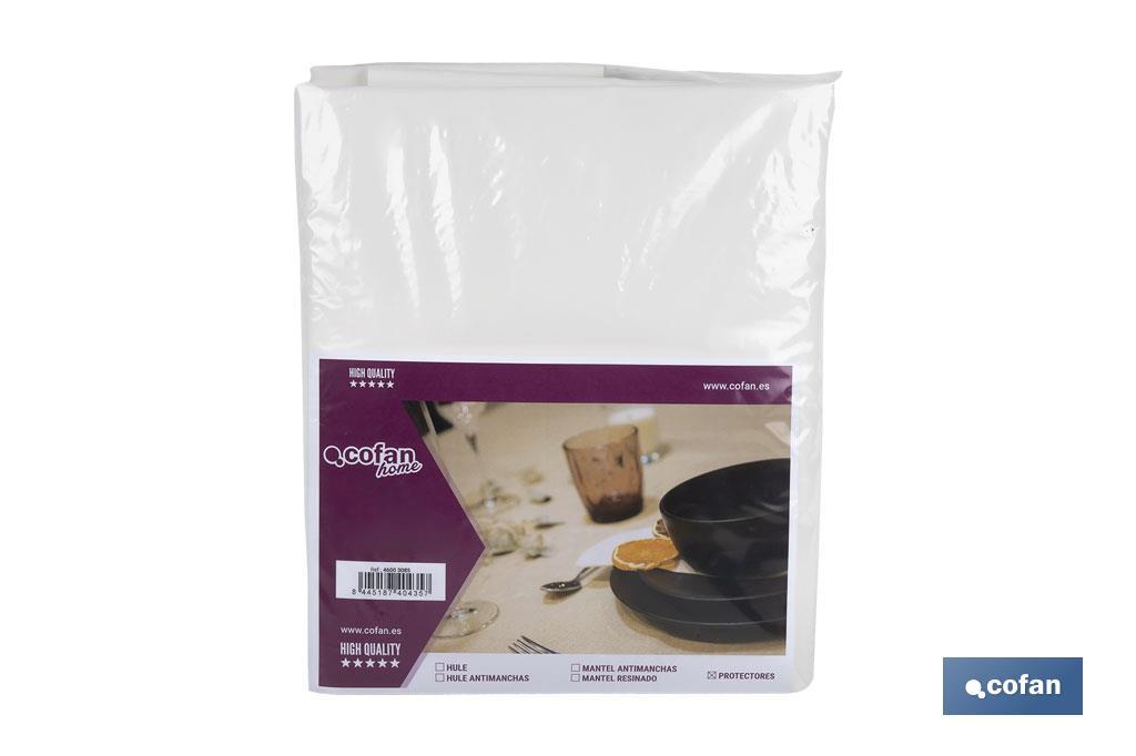 PROTECTOR DE MESA  1.5 BLANCO 1.40 X 1,40 M