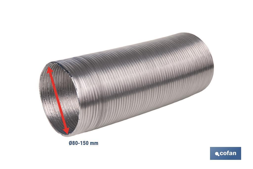 TUBO FLEXIBLE SEMIRRÍGIDO ALUMINIO Ø100 MM X 3 M