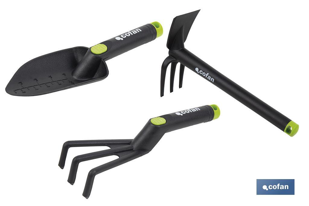 KIT DE HERRAMIENTAS PARA JARDINERÍA NYLON 3 PCS