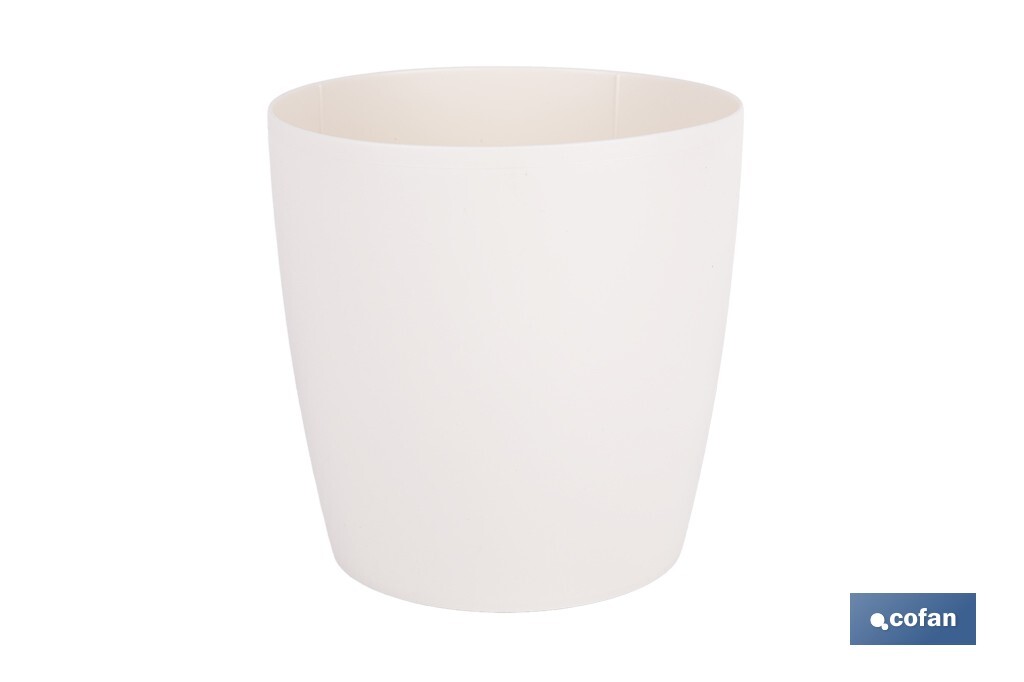 MACETA CAMELIA COLOR CREMA 25X23.6cm