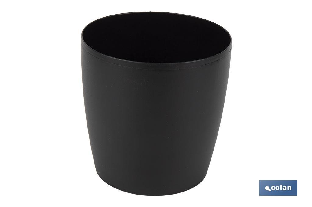 MACETA CAMELIA DE COLOR NEGRO 14 X 13,8 CM