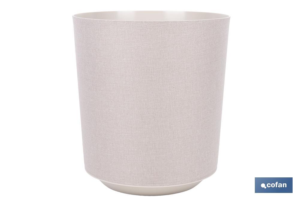 MACETA O MACETERO GAMA TEXTIL COLOR BEIGE PP Ø 254 X 269 MM 10,5 L