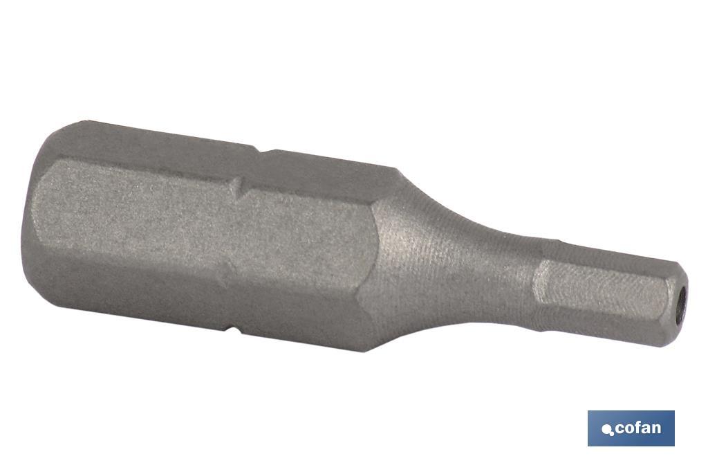 PUNTA.DEST.HEXAG. INVIOLABLE 3 25MM. PUNTA.DEST.HEXAG. INVIOLABLE 3 25MM.