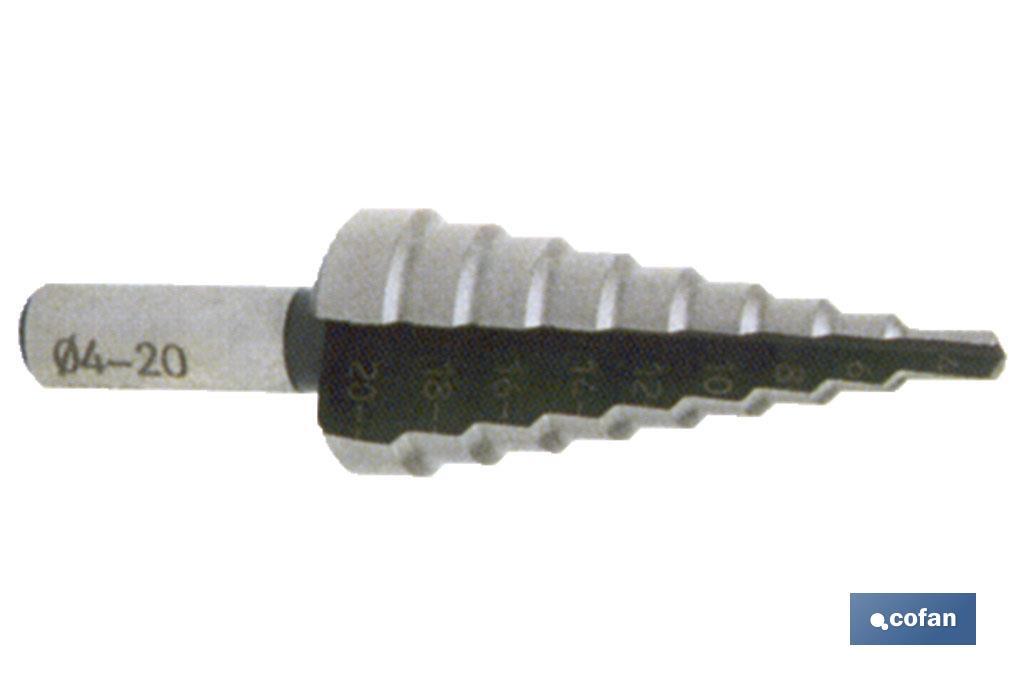 BROCA ESCALONADA HSS -TALADRO 4-12 (X 2 MM)