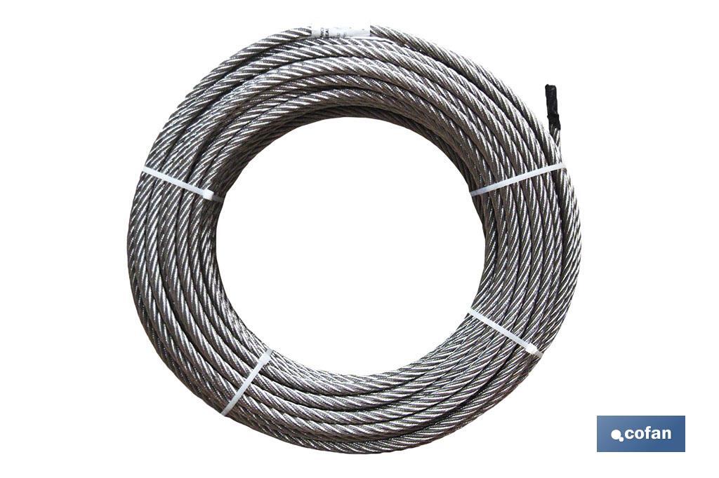 ROLLO CABLE GALVANIZADO 50 MTS. 5MM.