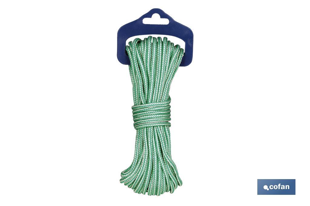 BLISTER MADEJA CRDON POLI 5MM 20M BCO/VERDE BLISTER MADEJA CRDON POLI 5MM 20M BCO/VERDE
