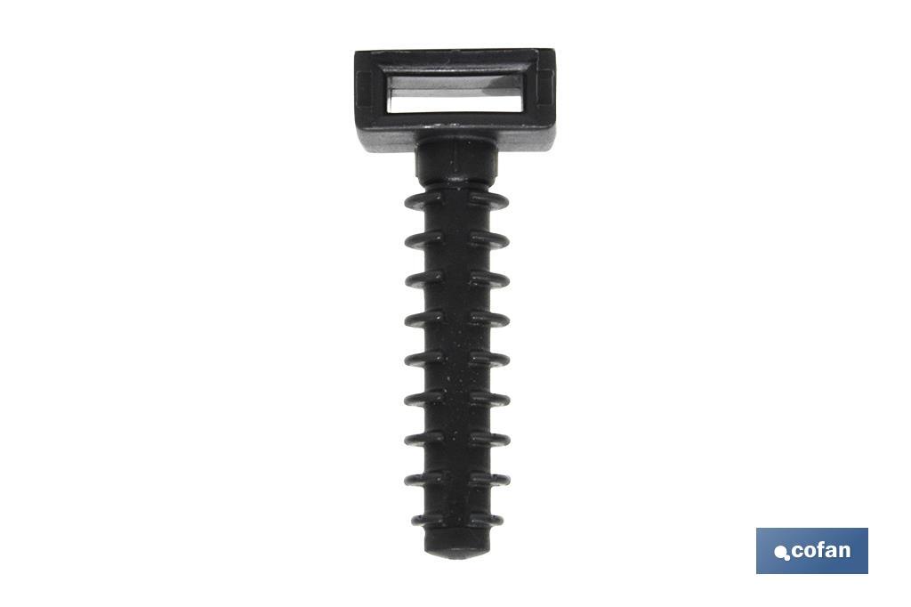 TACO BRIDAS TALADRO COLOR NEGRO 6 MM TACO BRIDAS TALADRO COLOR NEGRO 6 MM