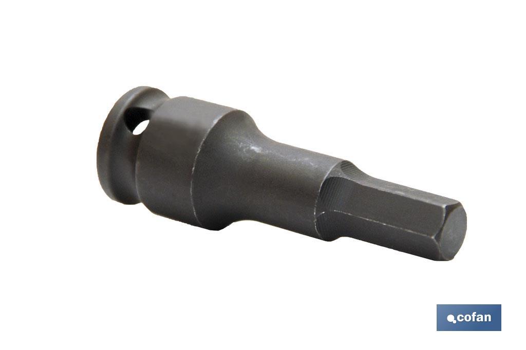 VASO IMPACTO 3/8 HEXAG. MACHO 9 MM