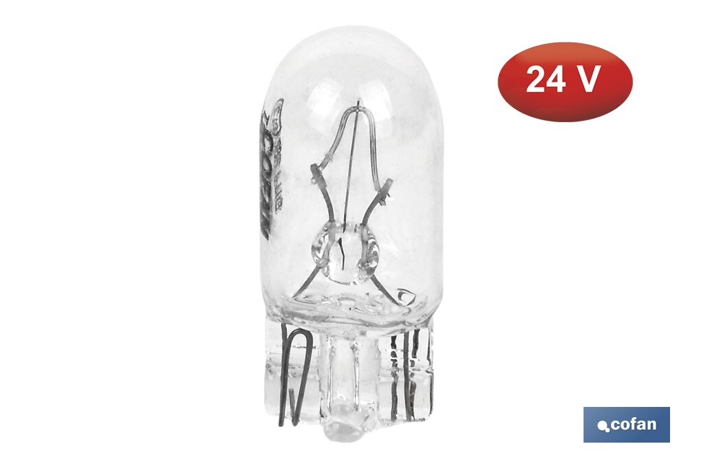 LÁMPARA S/CASQUILLO W5W (W2,1x9,5d) 24V venta unitaria