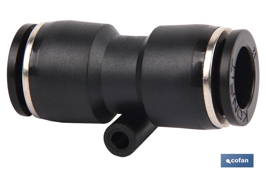 EMPALME RAPIDO RECTO PLASTICO T-12 Venta unitaria