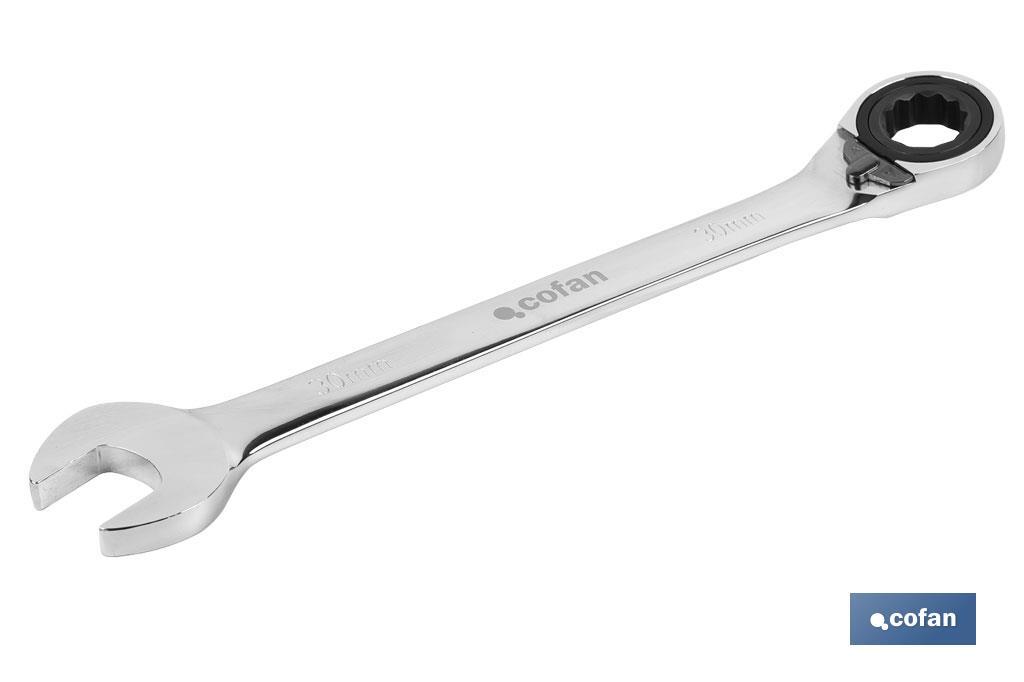 LLAVE COMBINADA CARRACA REVERS. 30MM