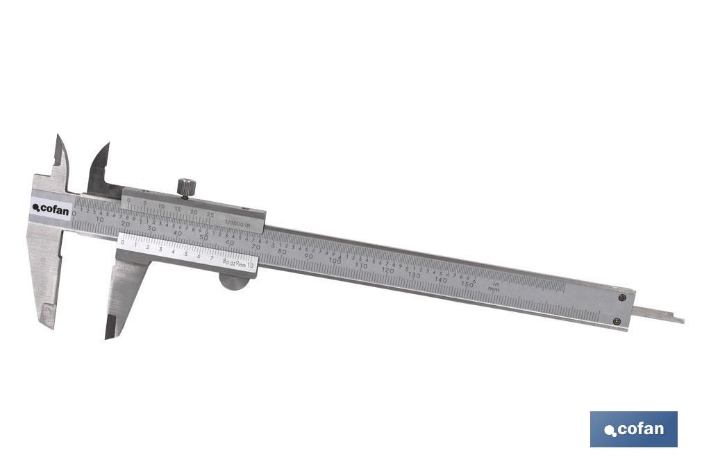 CALIBRE PIE DE REY ACERO INOXIDABLE 0-150 CALIBRE PIE DE REY ACERO INOXIDABLE 0-150