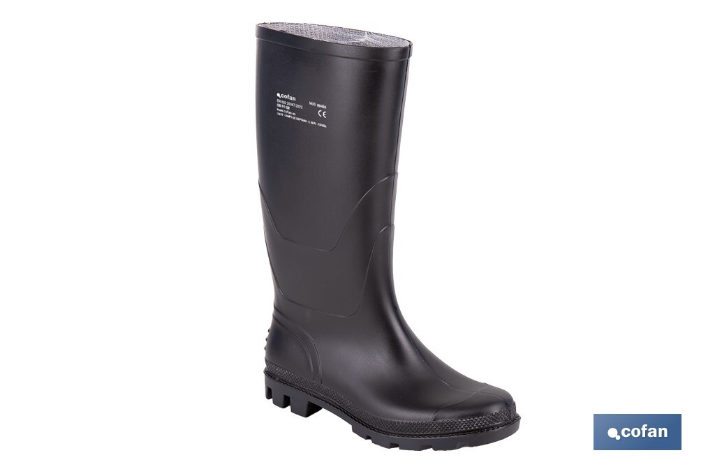 BOTA ALTA DE AGUA PVC NEGRA OB FO SR TALLA 37