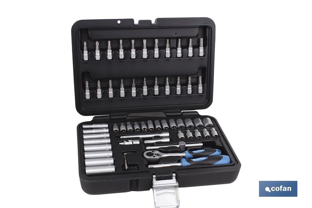 MALETIN 57 PCS PROFESIONAL VASOS Y PUNTAS 1/4 MALETIN 57 PCS PROFESIONAL VASOS Y PUNTAS 1/4