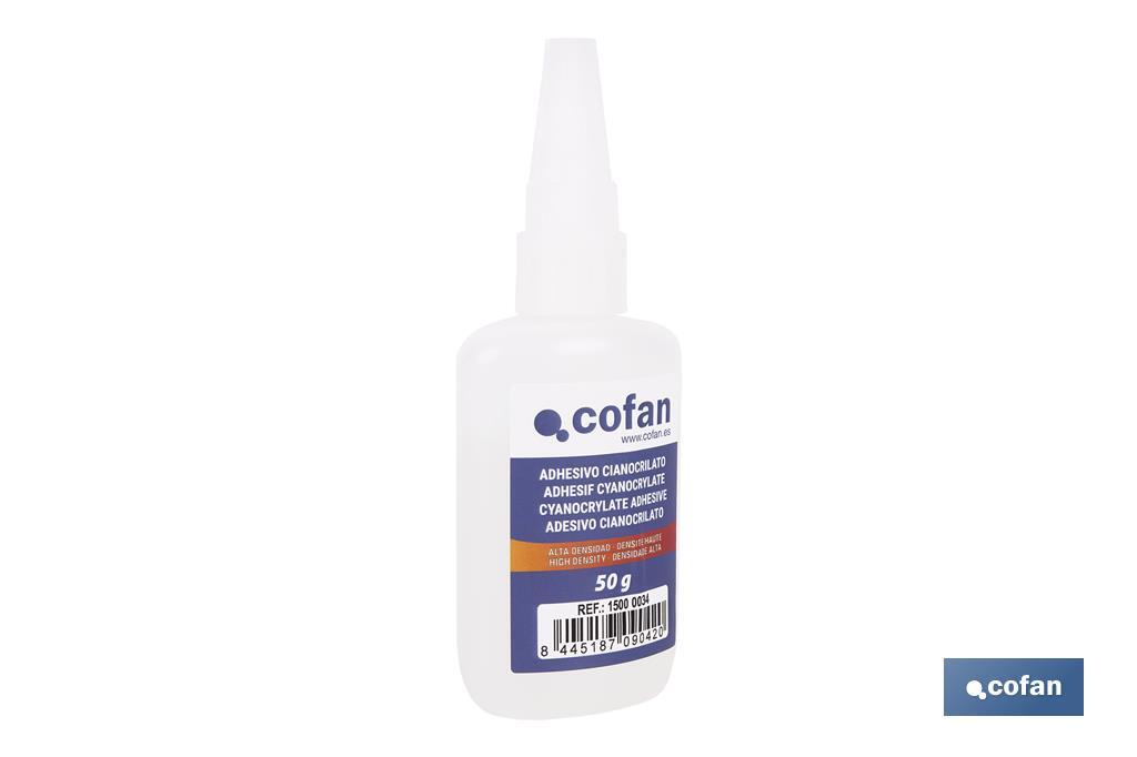 ADHESIVO CIANOACRILATO. ALTA DENSIDAD 50 G
