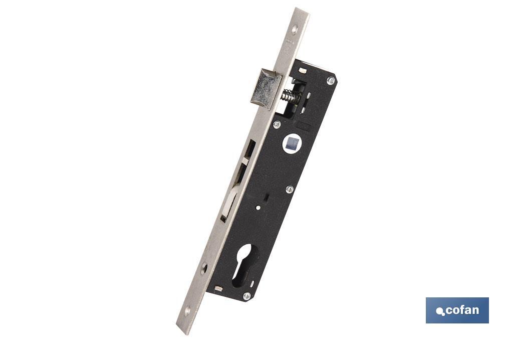 Cerradura Embutir Gancho D85E23 Inox (L.Corta) Cerradura Embutir Gancho D85E23 Inox (L.Corta)