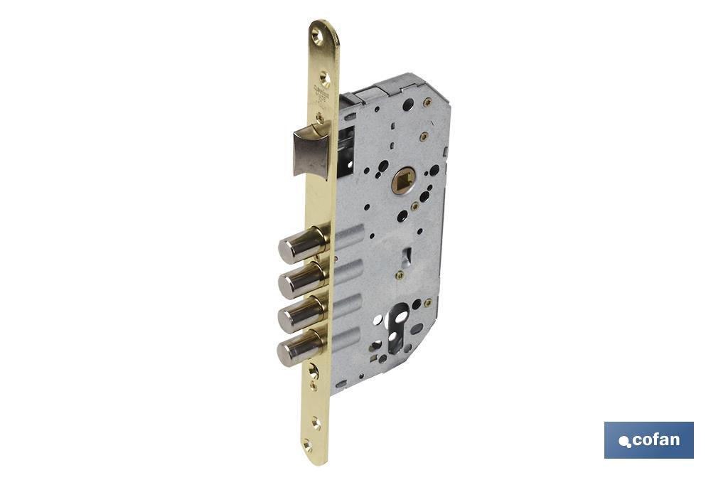 Cerradura Embutir 4 B-Cuadrada+cerradero D85 E50 Níquel (P/Madera) Cerradura Embutir 4 B-Cuadrada+cerradero D85 E50 Níquel (P/Madera)