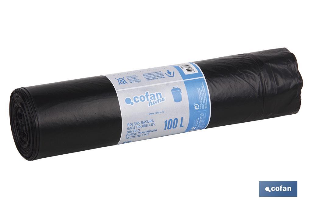 BOLSA DE  BASURA 85X105 G.130 COLOR NEGRO 10 UDS