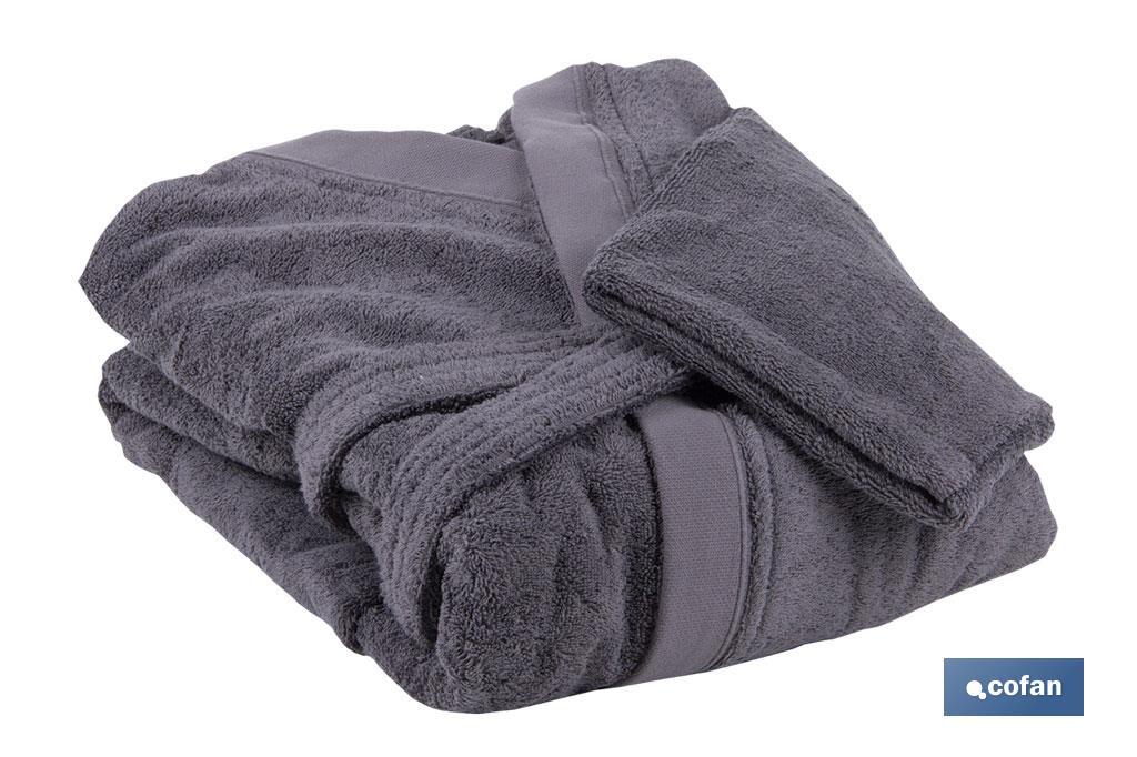 ALBORNOZ GRIS ANTRACITA GR.500/M2 MODELO PIEDRA TALLA L ALBORNOZ GRIS ANTRACITA GR.500/M2 MODELO PIEDRA TALLA L
