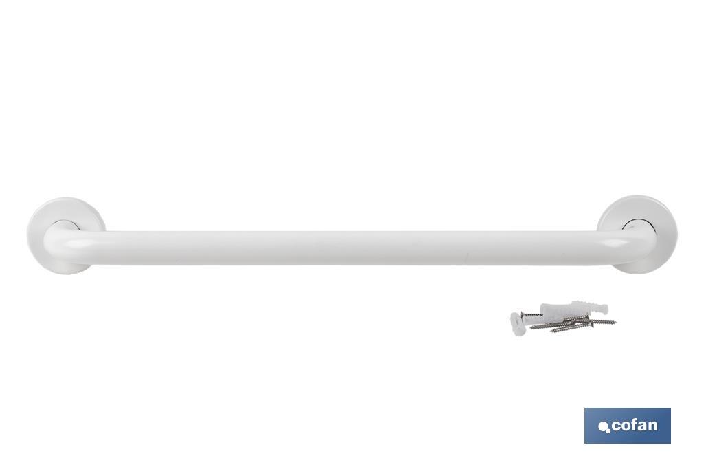 BARRA DE APOYO RECTA BLANCA (40 X 2.5 CM