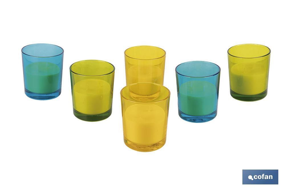 VELA AROMÁTICA DE CITRONELA VASO DECORADO  200 G