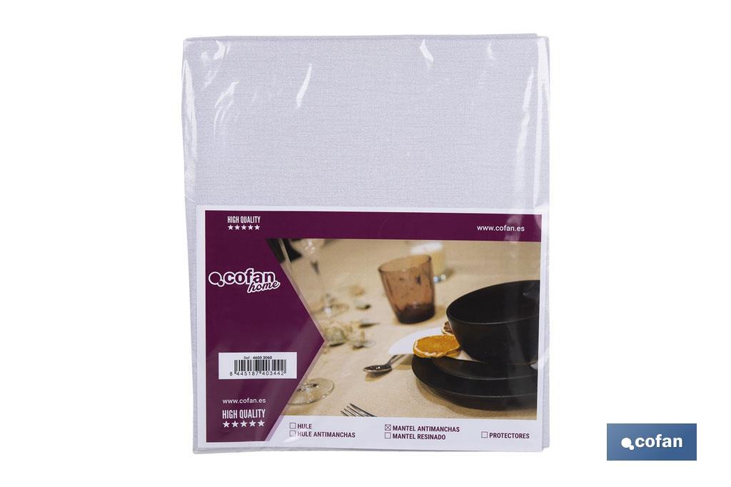 MANTEL ANTIMANCHAS ESTERILLA GRIS   1,40 X 1,80