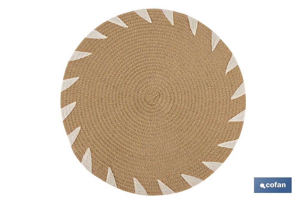 BAJOPLATO REDONDO DE COLOR NATURAL MEDIDA 38 CM