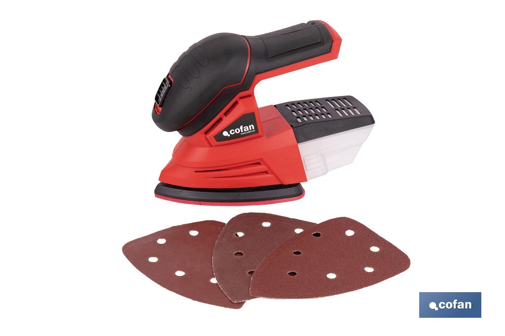 LIJADORA MOUSE A BATERÍA Li-ion 20 V 11000 RPM SIN CARGADOR NI BATERÍA