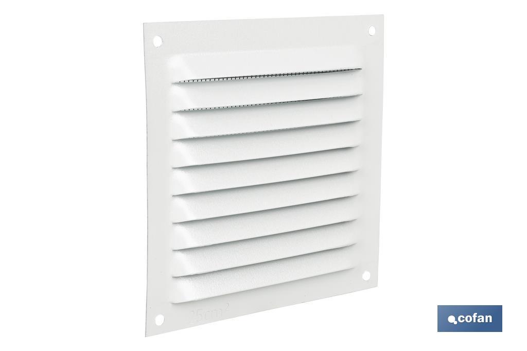 REJILLA DE VENTILACIÓN ALUMINIO BLANCO CON MOSQUITERA 30 X 30 CM venta unitaria