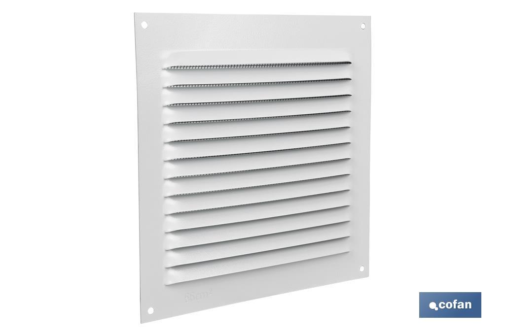 REJILLA DE VENTILACIÓN ALUMINIO BLANCO CON MOSQUITERA 15 X 15 CM venta unitaria