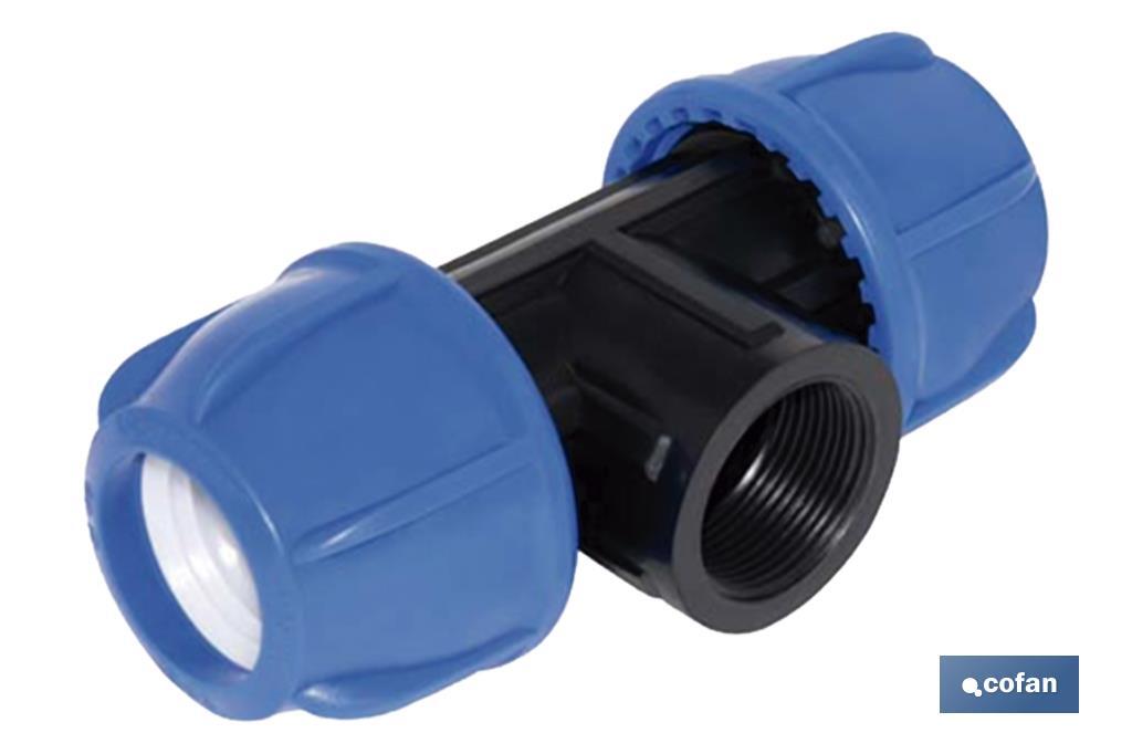 TE 90° ROSCA HEMBRA PP PN16 50 X 1 1/4 X 50  VENTA UNITARIA