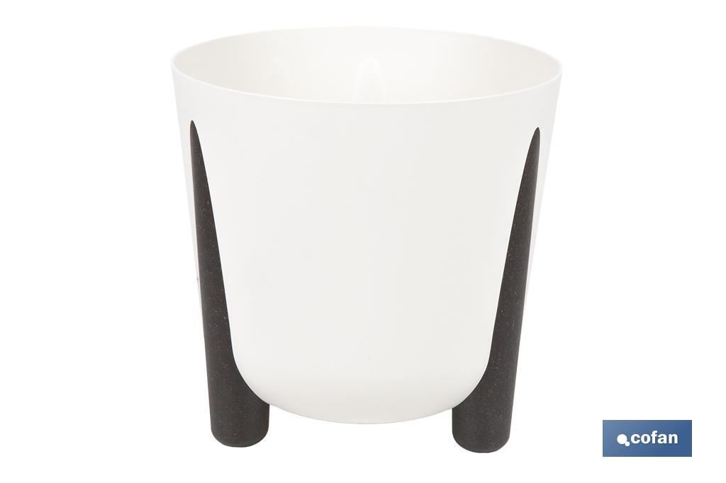 MACETA CON PATAS Y FILTRO DE DRENAJE COLOR CREMA PP Ø 183 X 180 MM 3,3 L VENTA UNITARIA