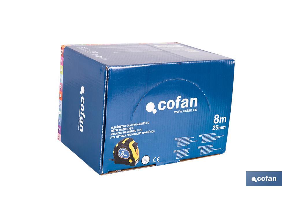 EXPOSITOR DE FLEXÓMETROS MAGNÉTICOS 25 MM X 8 M 6 UDS.