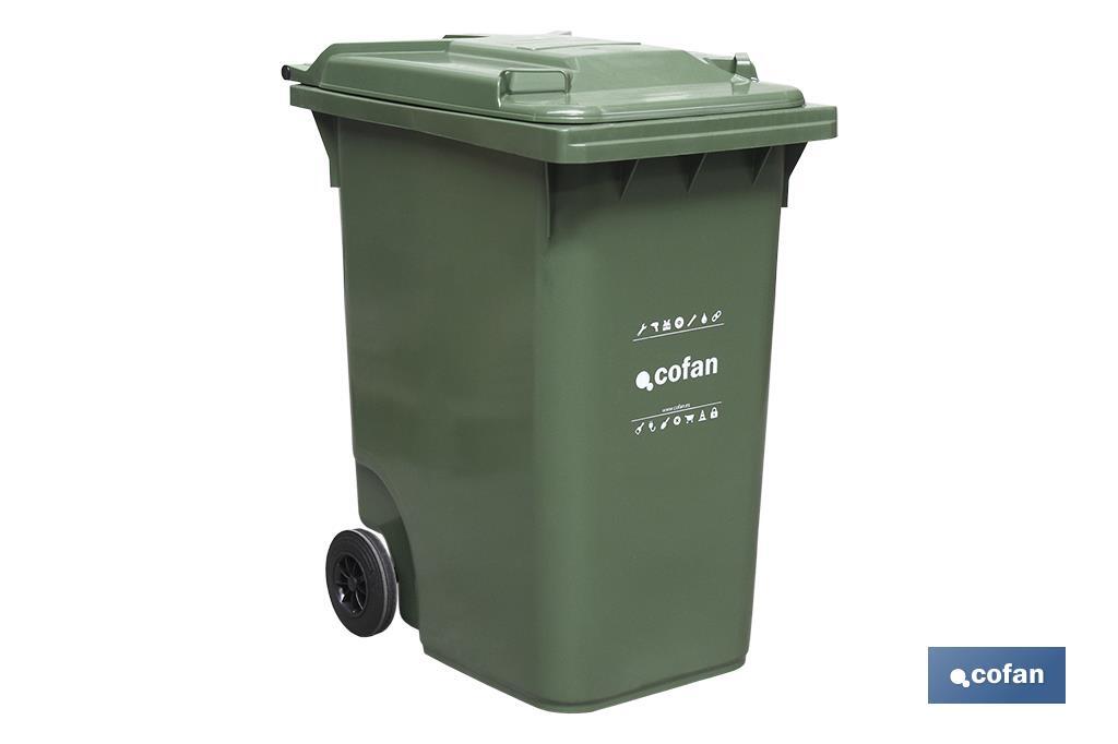 CONTENEDOR 2 RUEDAS 360LT COLOR VERDE CONTENEDOR 2 RUEDAS 360LT COLOR VERDE