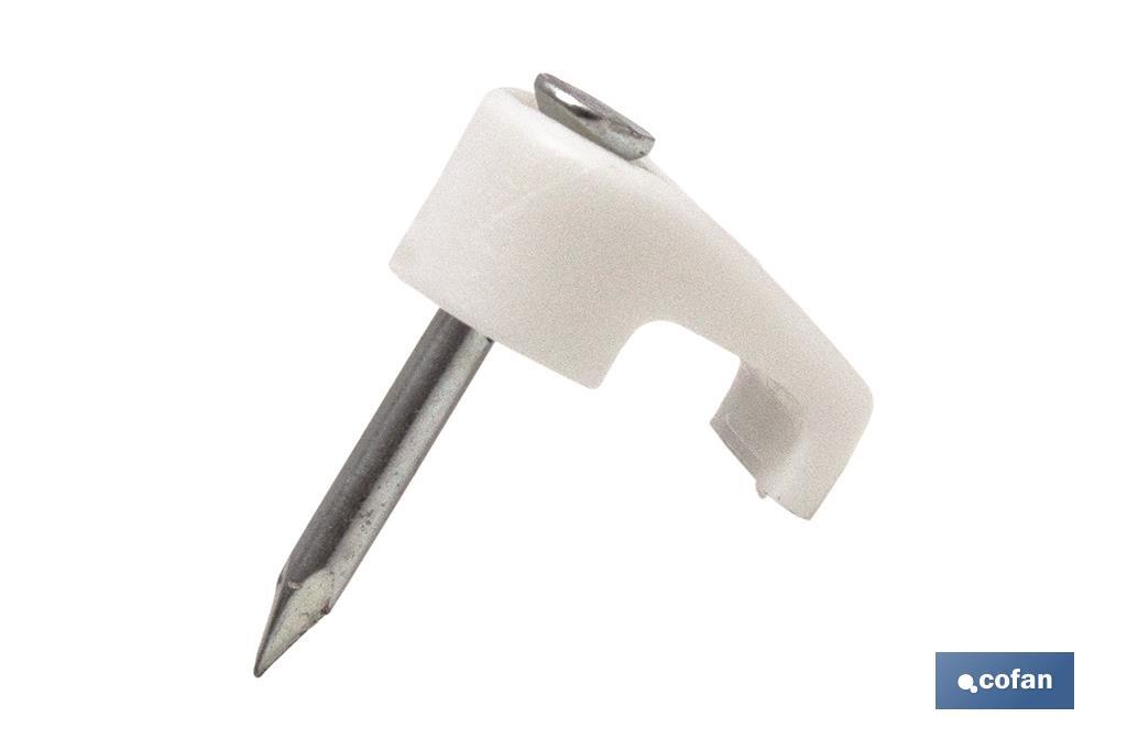 GRAPA PLÁSTICO CABLE PLANO 9,3X5MM