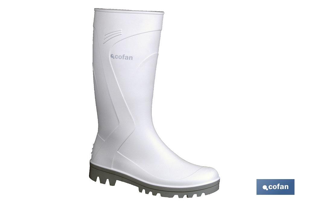 Bota de agua blanca PVC