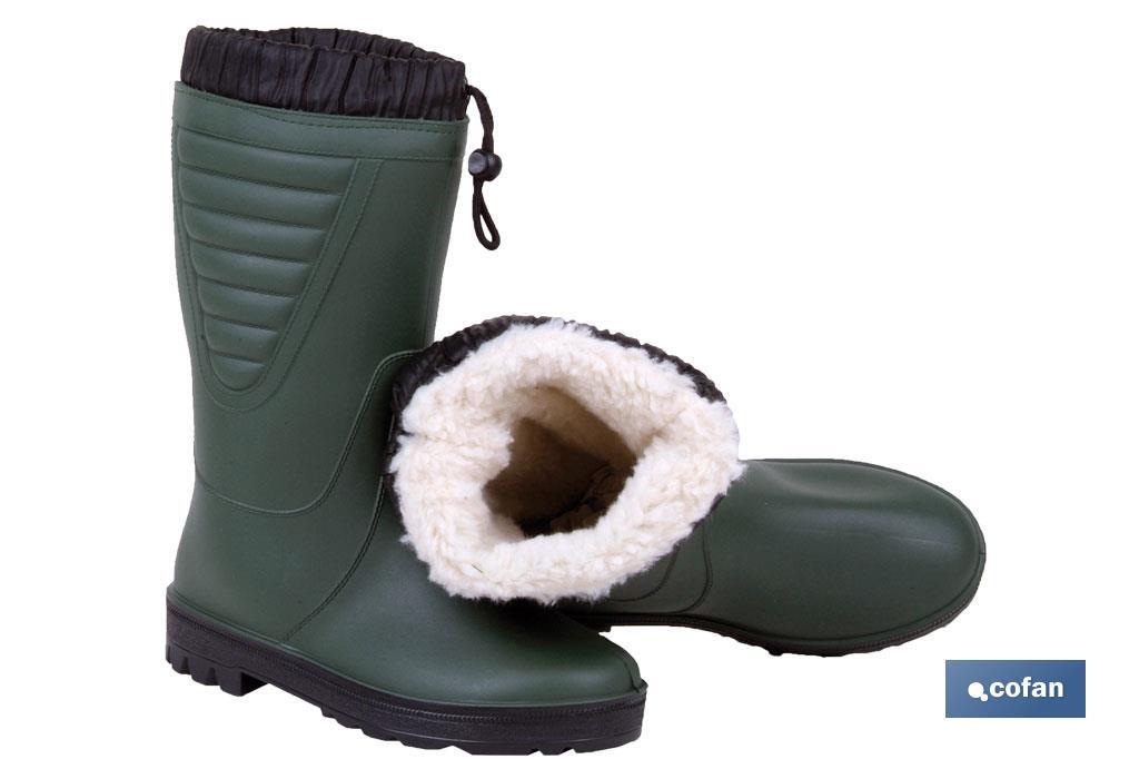 Bota de Agua PVC con Forro Polar Interior