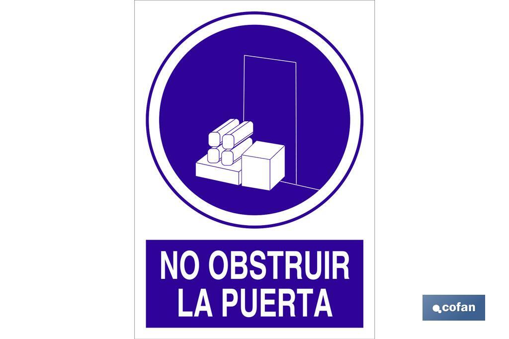 No obstruir la puerta