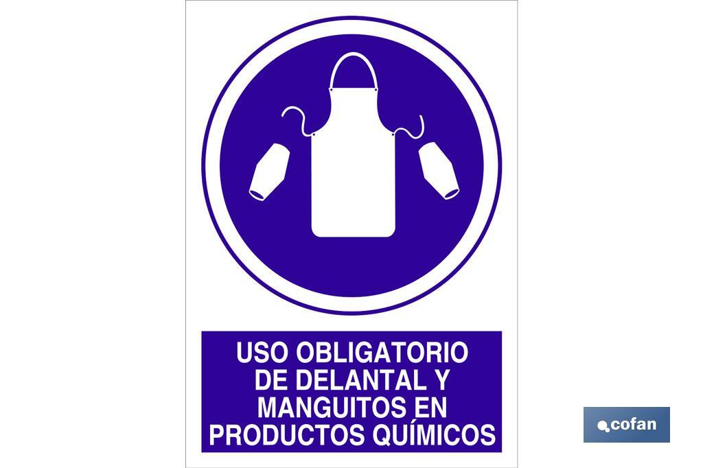 Uso obligatorio de delantal y manguitos en productos químicos