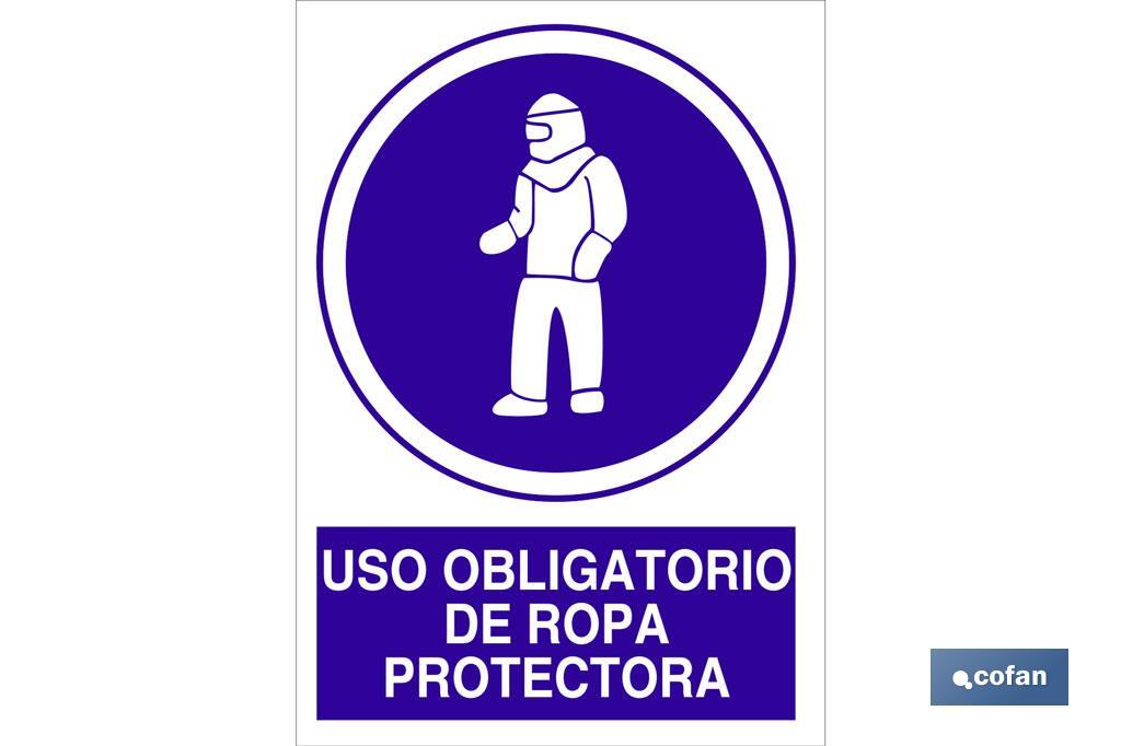 Uso obligatorio de  ropa protectora