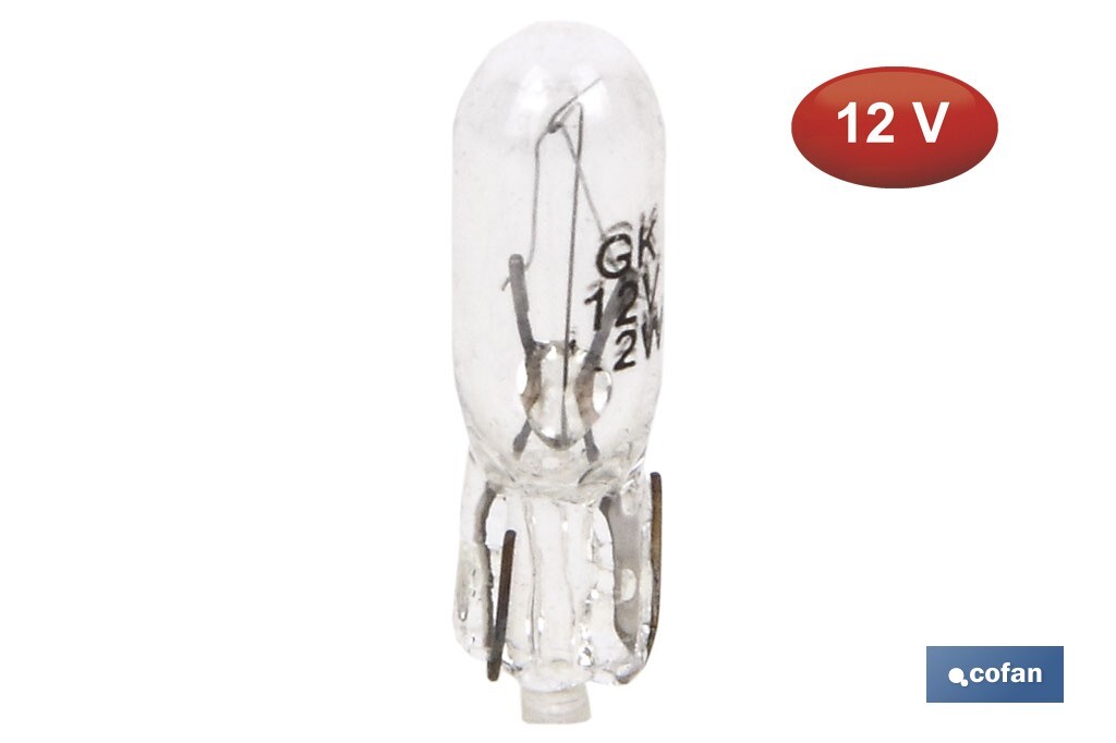 Lámpara SIN casquillo W1,2-T5 12 V